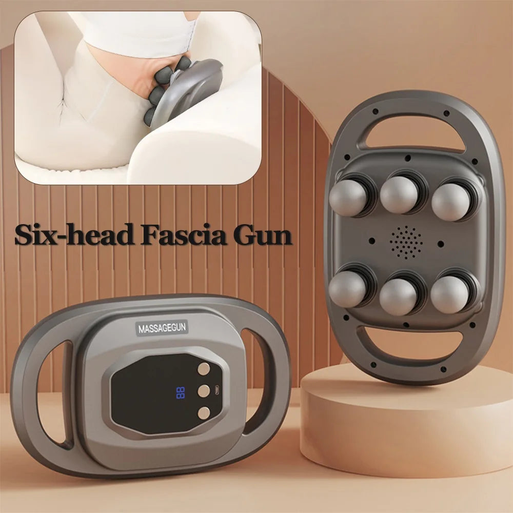 Six-Head Deep Tissue Fascia Gun for Full-Body Muscle Recovery