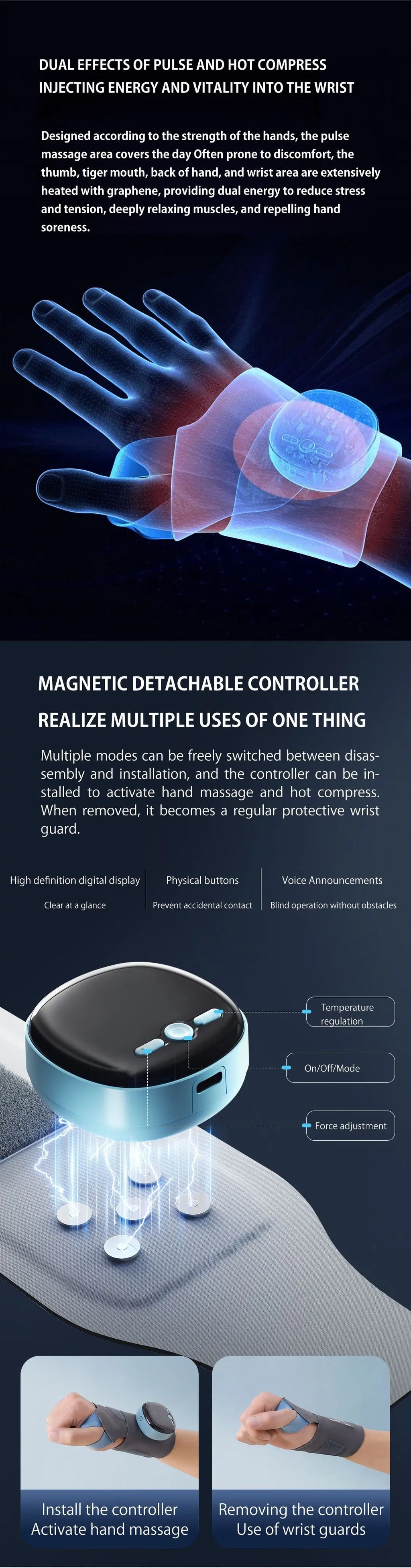 Relivex ThermaPulse™ Wrist Therapy Massager