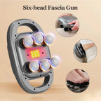 Six-Head Deep Tissue Fascia Gun for Full-Body Muscle Recovery