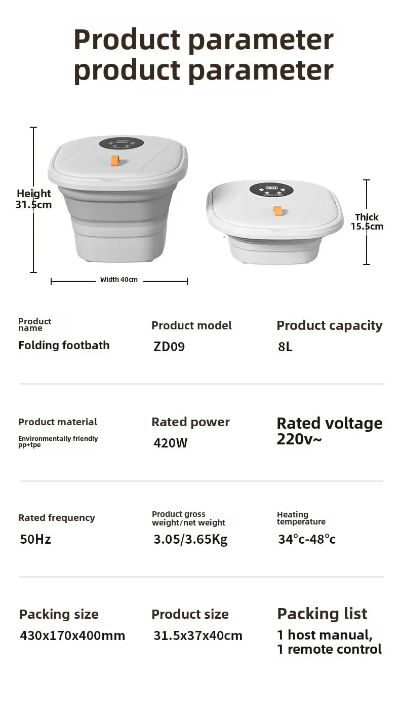 Relivex HydroCalm™ Portable Foot Spa
