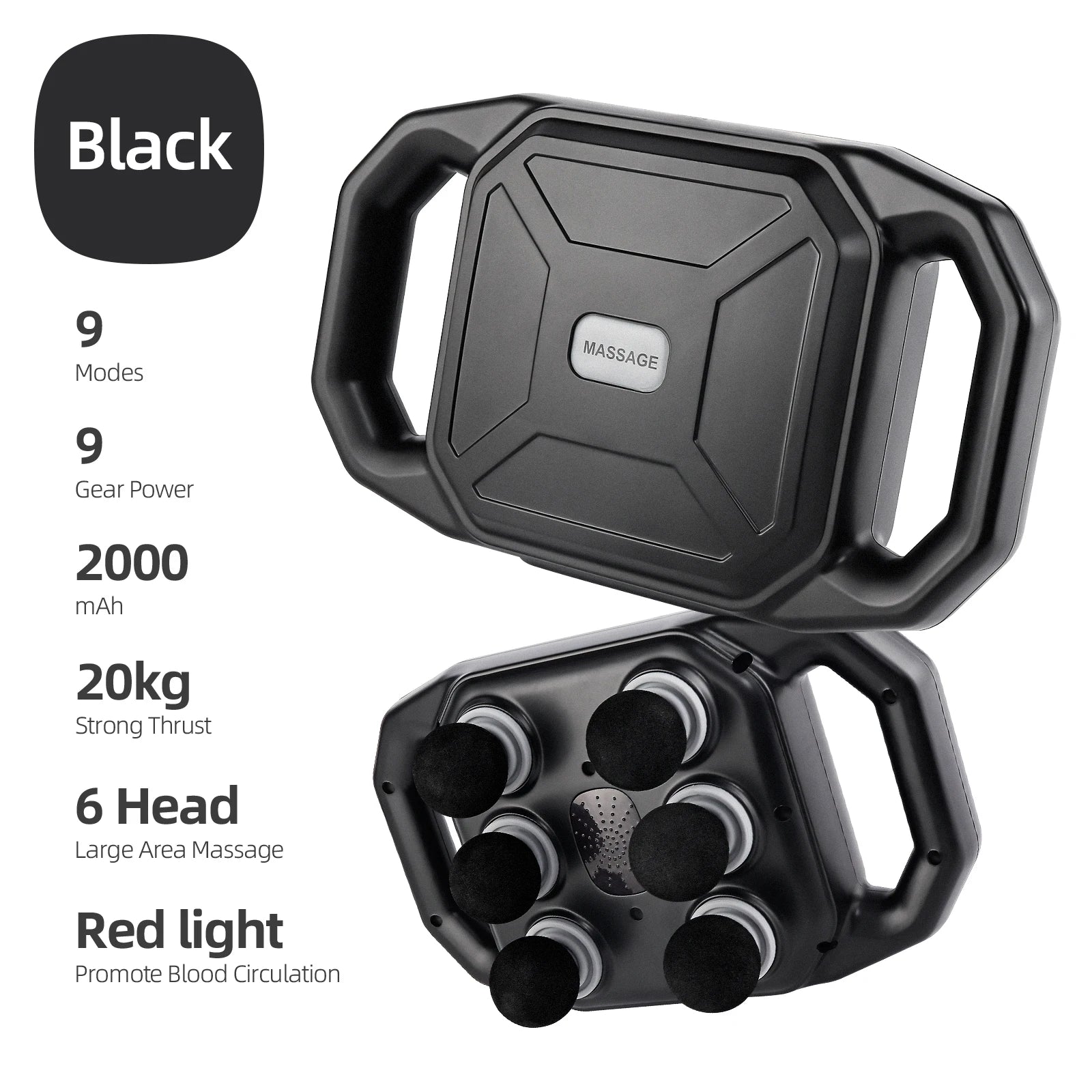 Six-Head Deep Tissue Fascia Gun for Full-Body Muscle Recovery