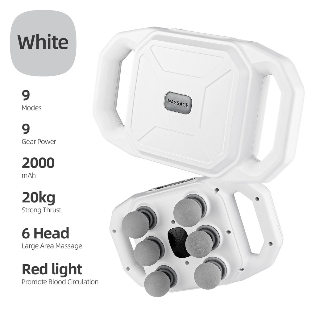 Six-Head Deep Tissue Fascia Gun for Full-Body Muscle Recovery