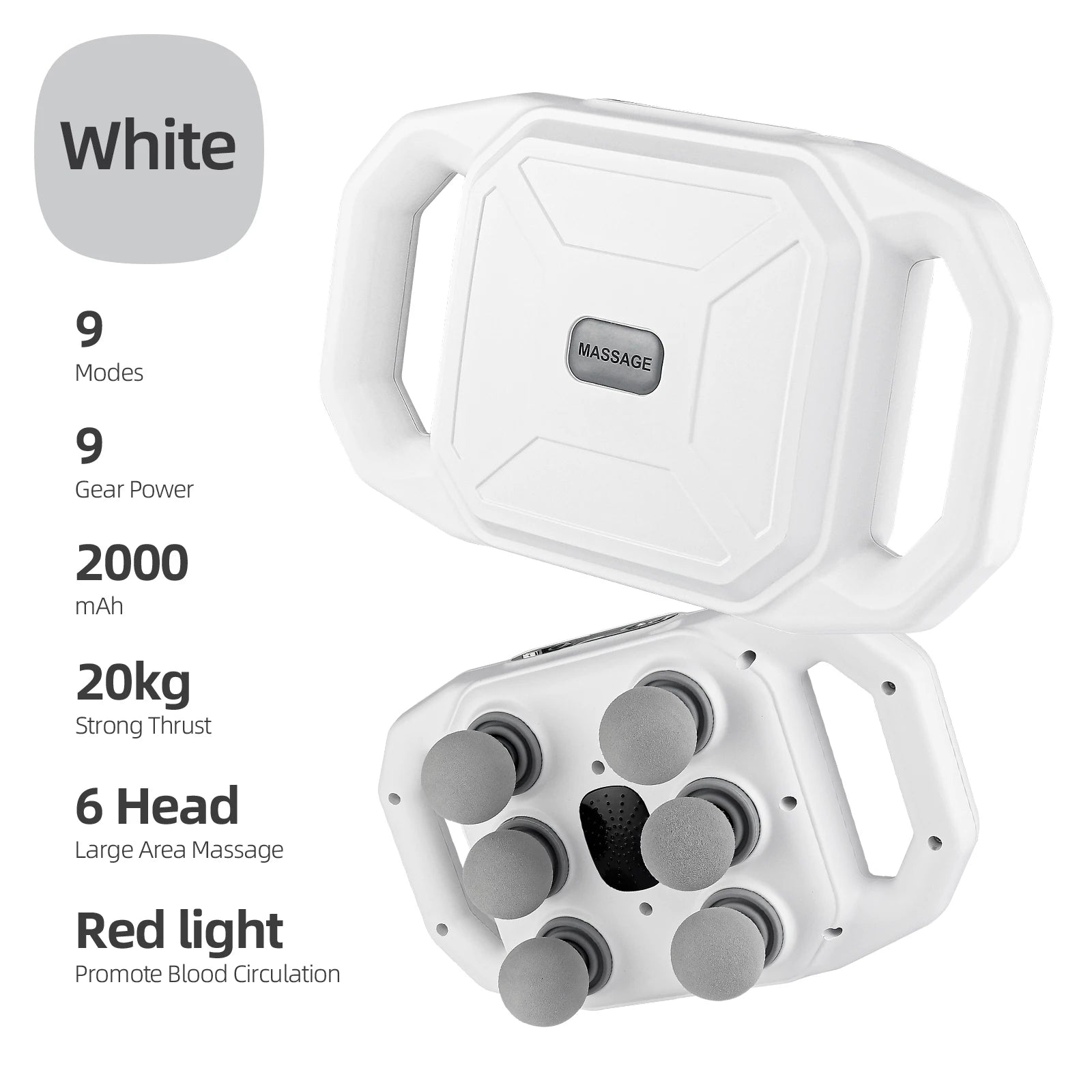 Six-Head Deep Tissue Fascia Gun for Full-Body Muscle Recovery