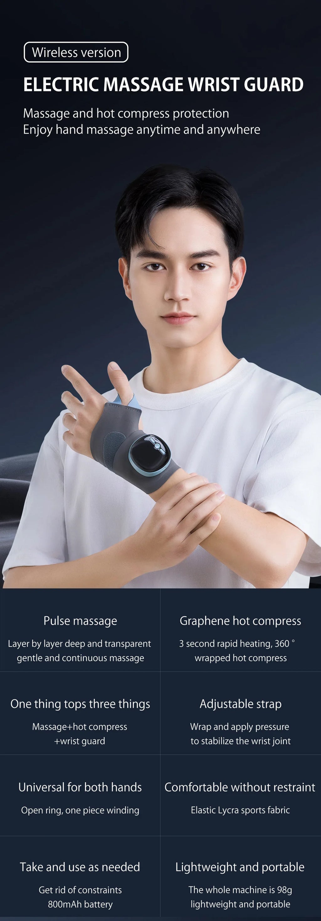 Relivex ThermaPulse™ Wrist Therapy Massager